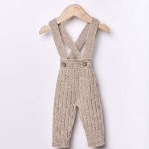 Wedoble Strickhose mit Trägern aus extrafeiner Merinowolle