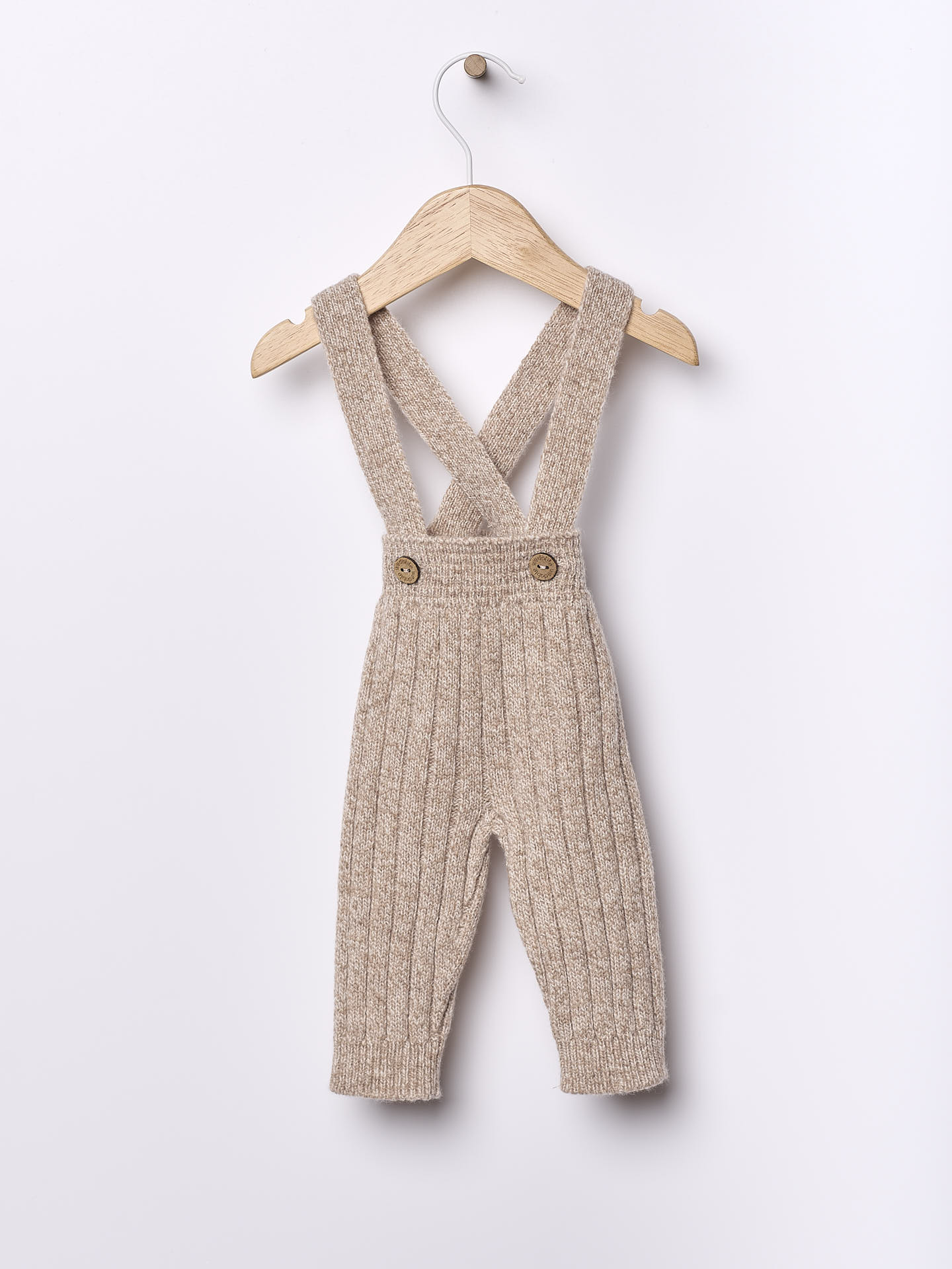 Wedoble Strickhose mit Trägern aus extrafeiner Merinowolle