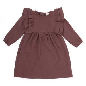 Wooly Organic Musselin-Kleid mit Rüschen