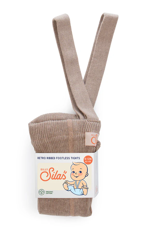Silly Silas Footless Cotton Tights (GOTS) Peanut Blend