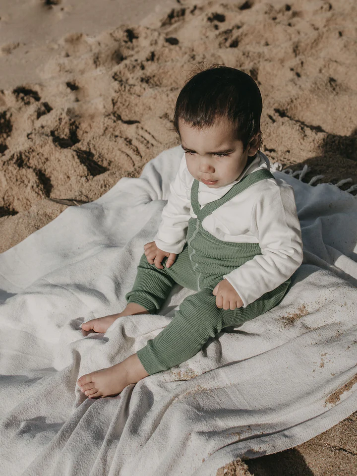 Silly Silas Footed Cotton Tights (GOTS) Matcha Oat Latte – Bild 3