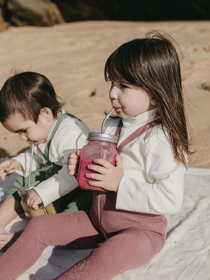 Silly Silas Footed Cotton Tights (GOTS) Acai Smoothie – Bild 6