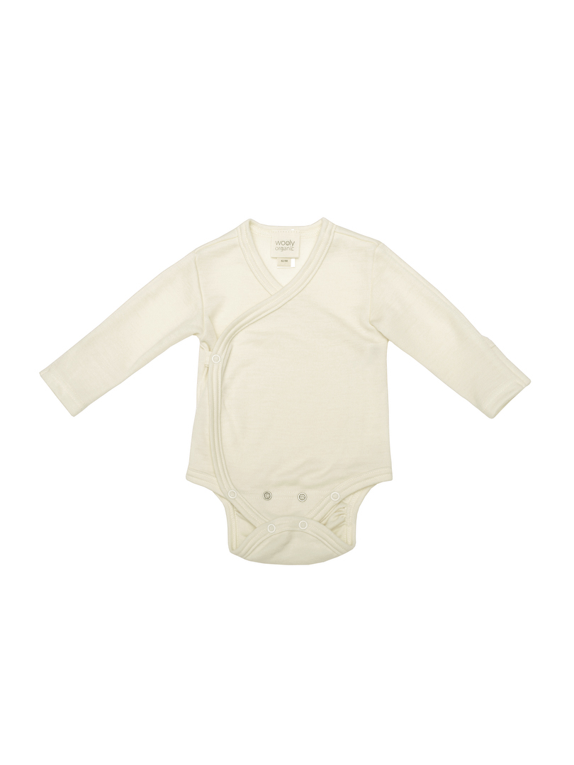 Wooly Organic Langarm-Wickelbody aus Merinowolle