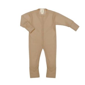 Wooly Organic Schlafanzug aus Merinowolle & Seide (light brown)