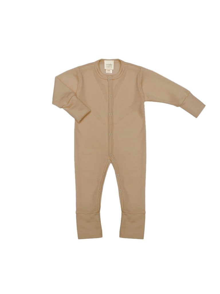 Wooly Organic Schlafanzug aus Merinowolle & Seide (light brown)