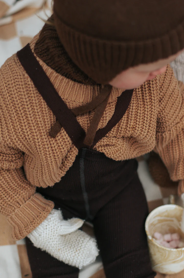 Silly Silas Wooly Footless Espresso Brown – Bild 3