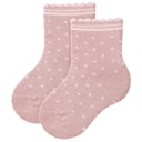 People wear organic Doppelpack Frotteesöckchen rauchblau-rosa – Bild 2