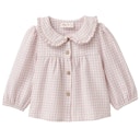 People wear organic Edle Flanell Kragen-Bluse rosa kariert