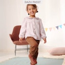 People wear organic Edle Flanell Kragen-Bluse rosa kariert – Bild 2