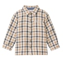 People wear organic Warmes Flanellhemd hellbeige kariert