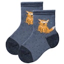 People wear organic Kuschelige Frotteesöckchen Fuchs indigoblau