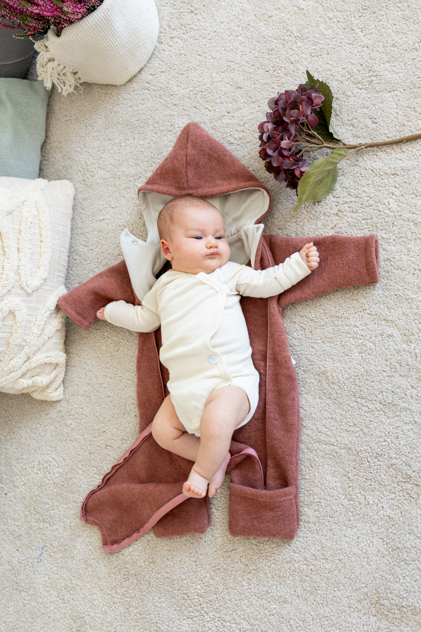 Popolini Wollfleece Overall Baby – Bild 5