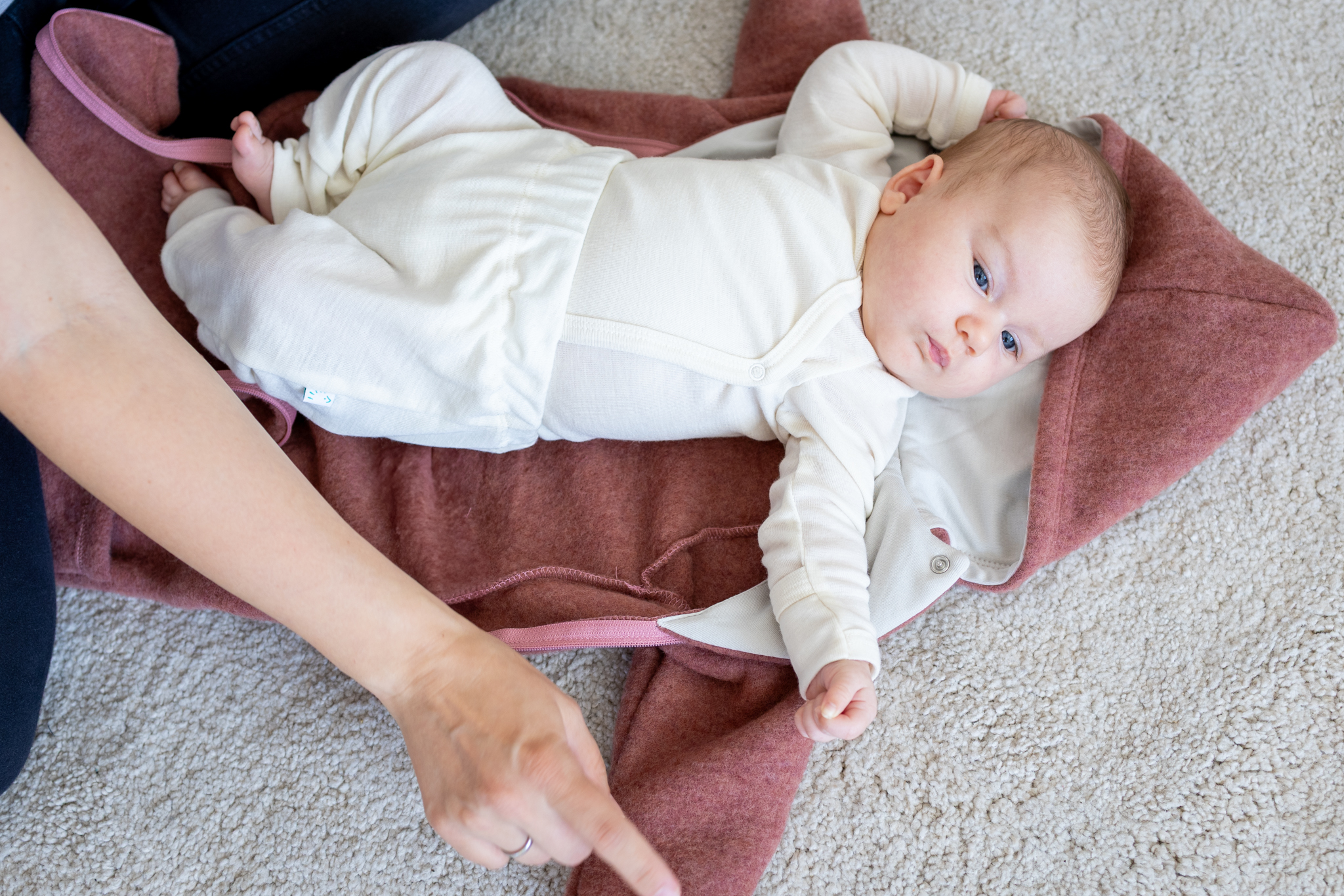 Popolini Wollfleece Overall Baby – Bild 7