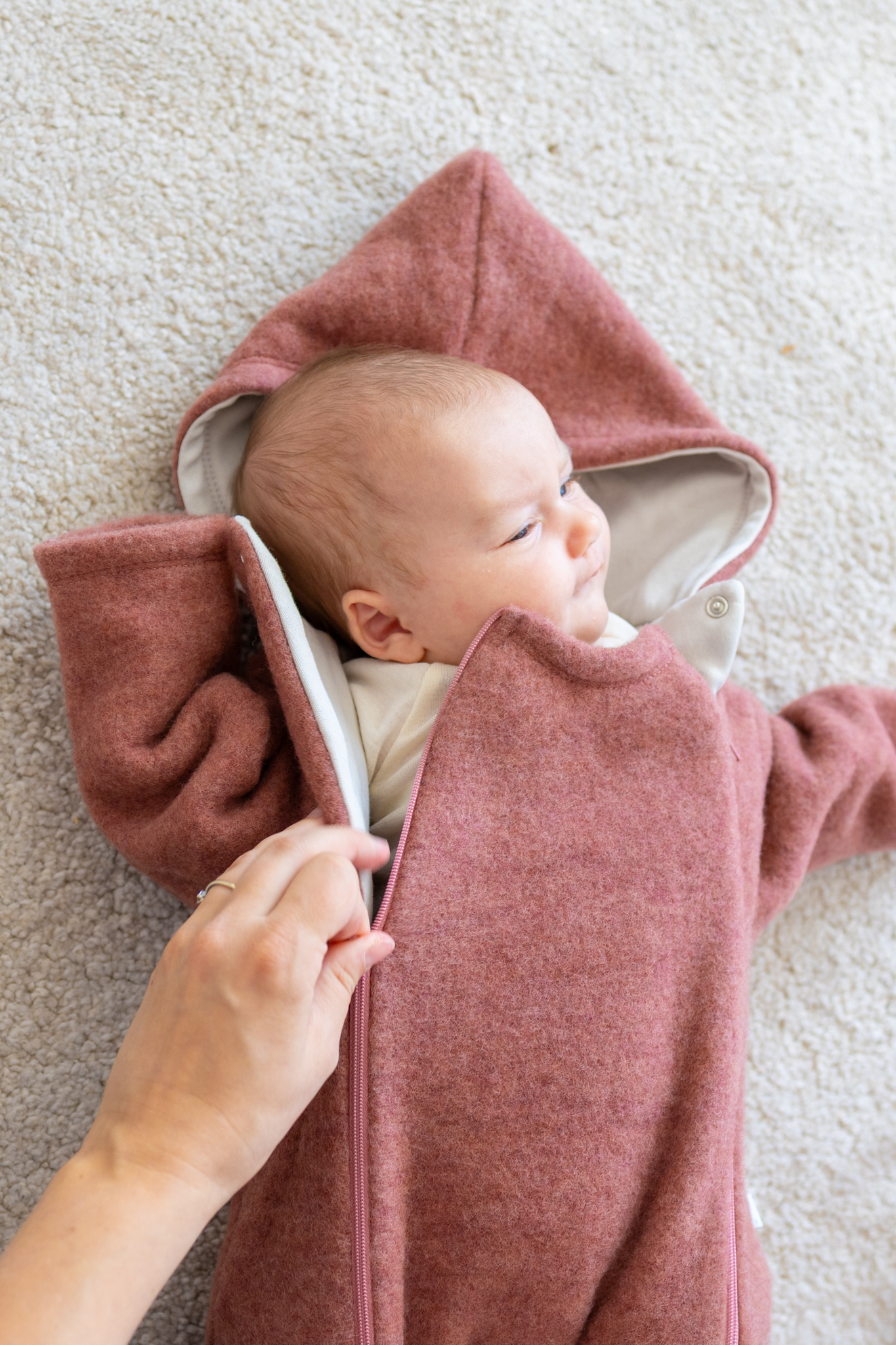 Popolini Wollfleece Overall Baby – Bild 9