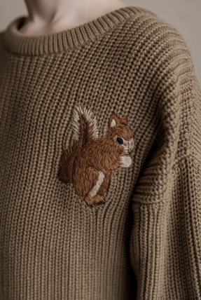 Hanevild Strickpullover mit Eichhörnchen – Bild 6