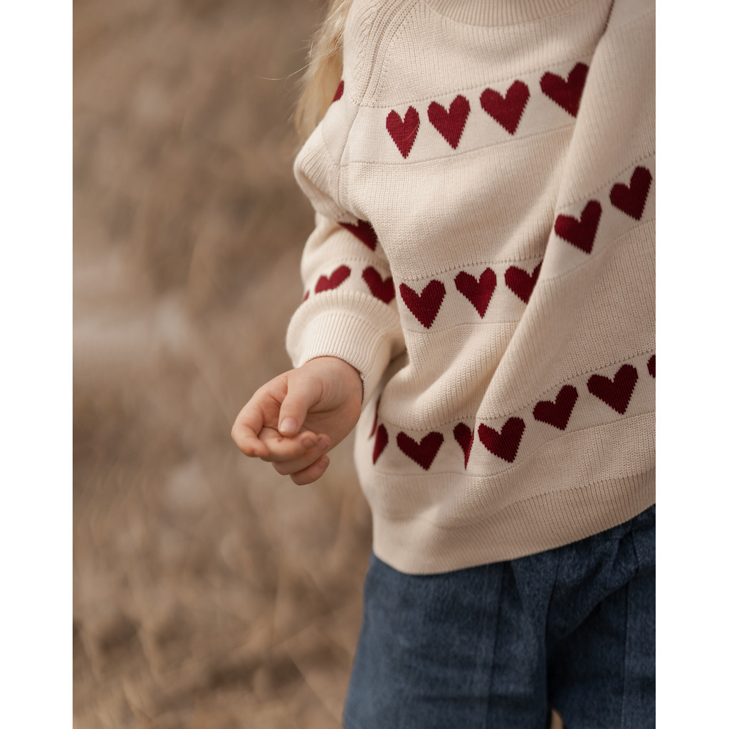 Hanevild Strickpullover mit Herzen – Bild 12