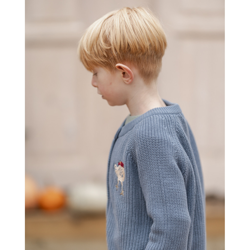 Hanevild Strickjacke mit handbesticktem Hahn – Bild 5