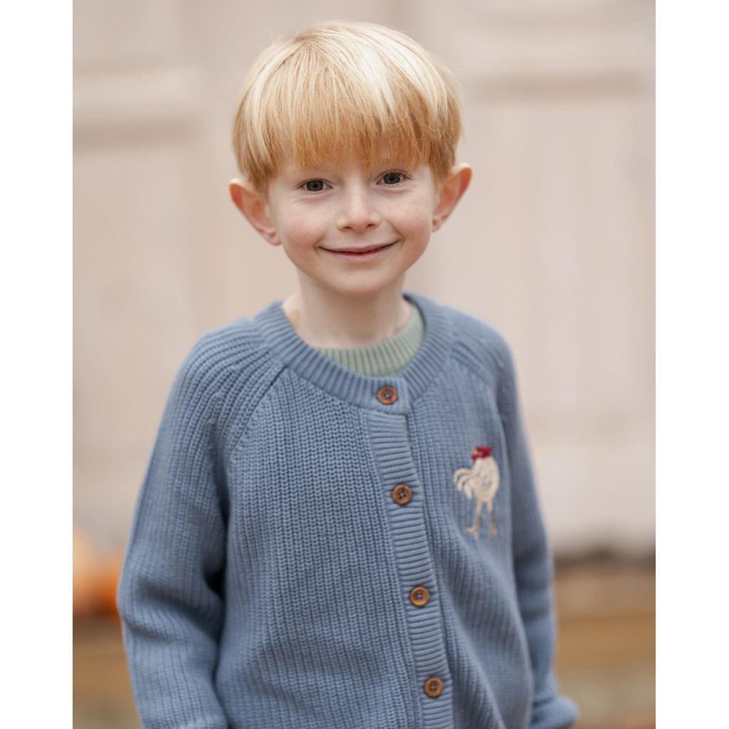 Hanevild Strickjacke mit handbesticktem Hahn – Bild 4