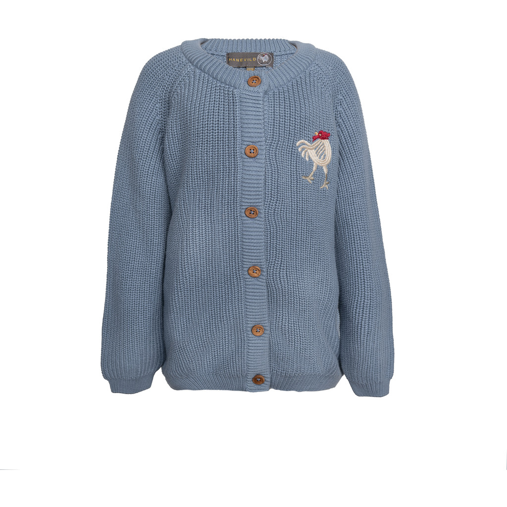 Hanevild Strickjacke mit handbesticktem Hahn – Bild 2