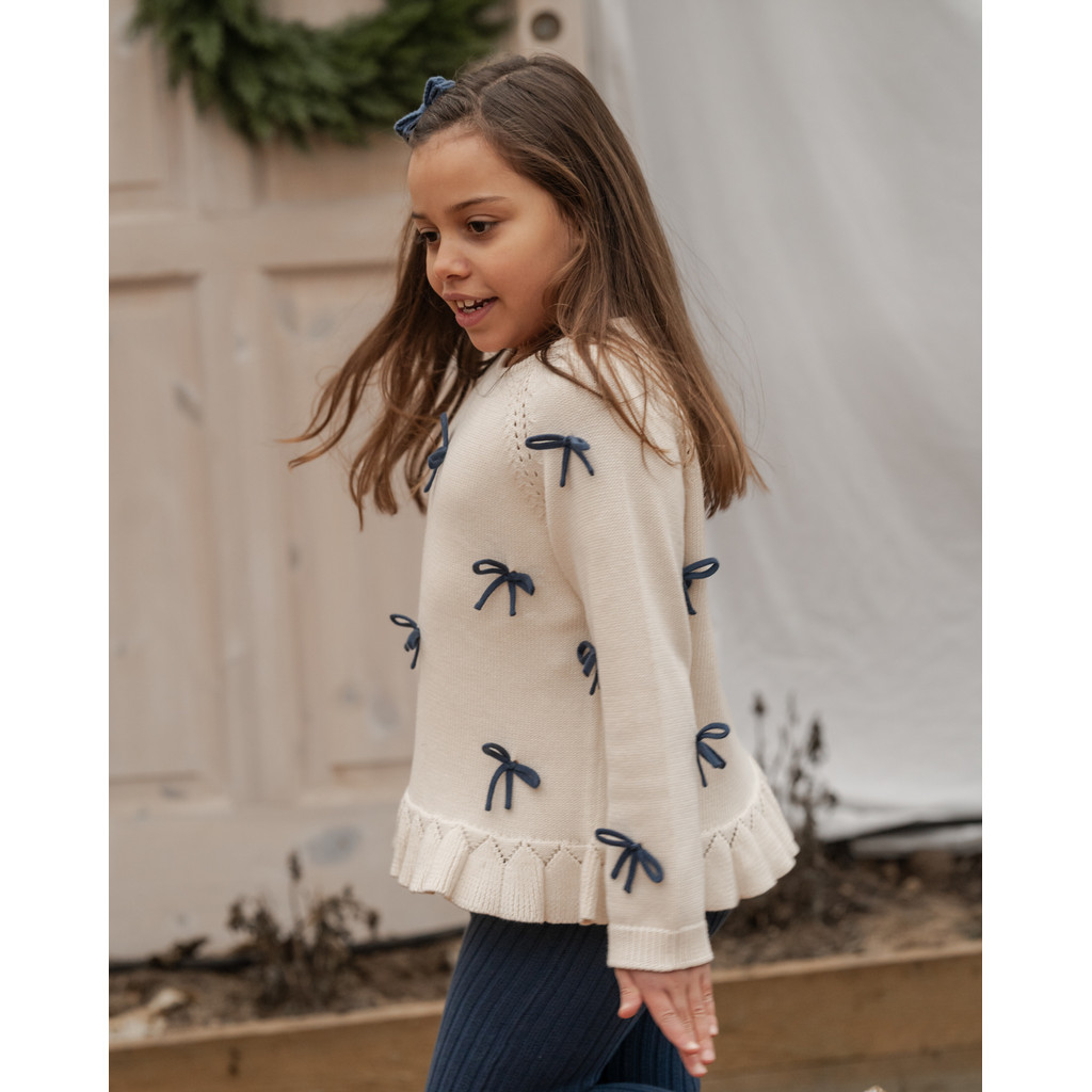 Hanevild Strickpullover mit Schleifendetail – Bild 6