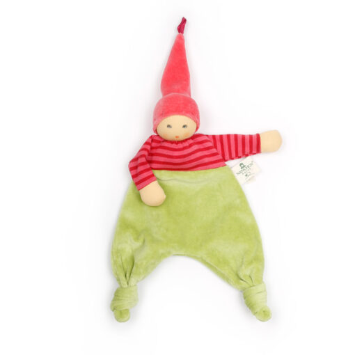 Nanchen Natur Schmusetuch Waldelfe rosa-grün