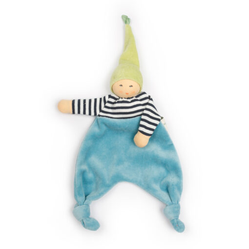 Nanchen Natur Schmusetuch Waldelfe türkis-blau