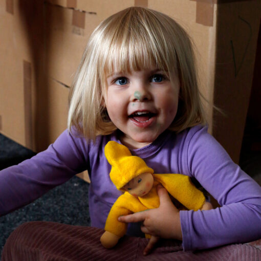 Nanchen Puppe Schmuse gelb – Bild 2