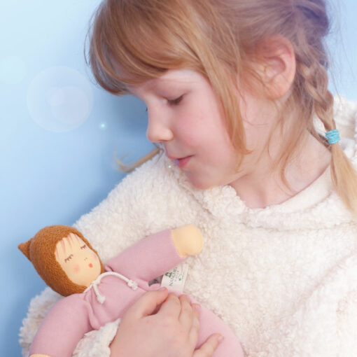 Nanchen Walnussbaby Puppe – hellrosa – Bild 2