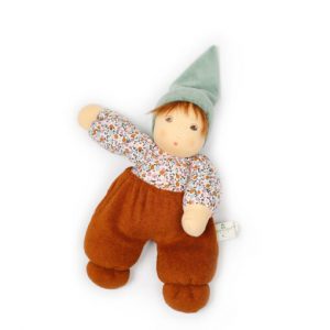 Nanchen Puppe Waldkind braun-salbei