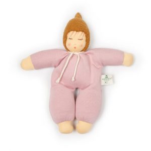 Nanchen Walnussbaby Puppe – hellrosa