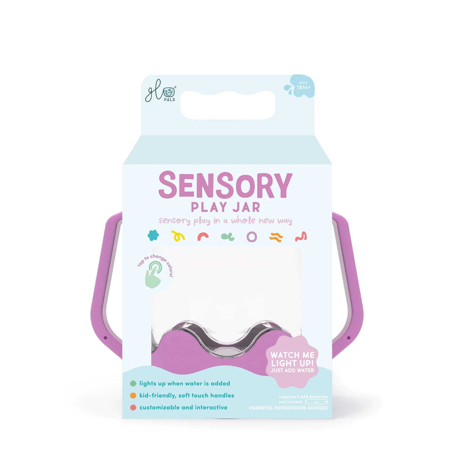 Glo Pals Sensory Jar purple