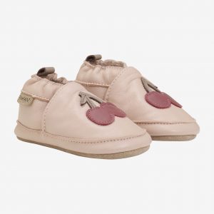 En Fant Krabbel- & Hausschuhe aus Leder mit Applikation