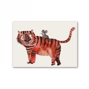 Halfbird Postkarte "Tiger und Maus"