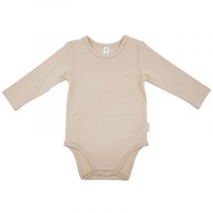 Maximo BABY-Body, langer Arm, Jersey Schulterverschluß(beige)