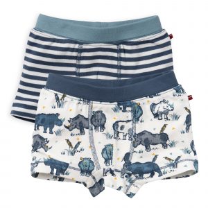 People wear organic Boxershorts 2er Pack mit Nashornprint