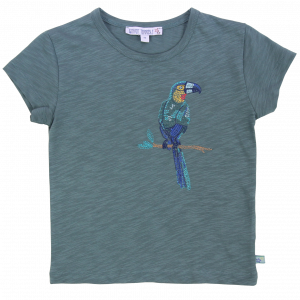 Enfant Terrible Shirt mit Tukanstickerei in sea green