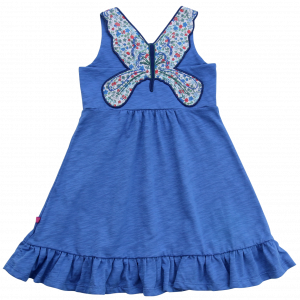 Enfant Terrible Kleid mit Schmetterlingsapplikation in sky blue