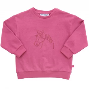 Enfant Terrible Sweatshirt mit Pferdestickerei in mallow
