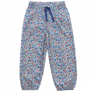 Enfant Terrible Voile Hose mit Blümchendruck in white-sky blue