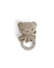 Smallstuff Silikonring mit Rassel, Bär, natur