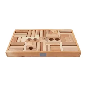 Wooden Story 54-teiliges Set Holzbausteine - natur- im Tablett