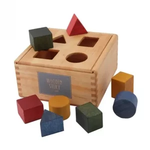 Wooden Story Sortierbox Formen, Regenbogen