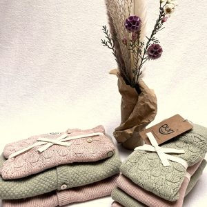 Puri organic Pullover feiner Ajourstrick (pistazie)