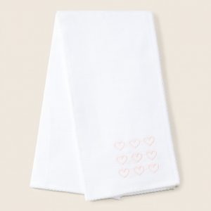 Wedoble Baumwolltuch mit kleinen Herzen bestickt