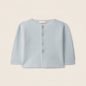 Wedoble Gestrickter Rundhals-Cardigan aus Bio-Baumwolle