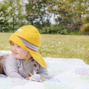 Pickapooh Baby und Kinder Mütze Feuerwehr Strick UV-60 golden yellow