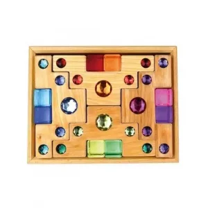 Bauspiel – Farbtreppe mit Lichtbauquadern 16 Teile