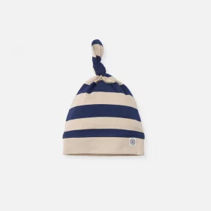 Cloby Beanie knot hat in Navy Stripe – UPF 50+