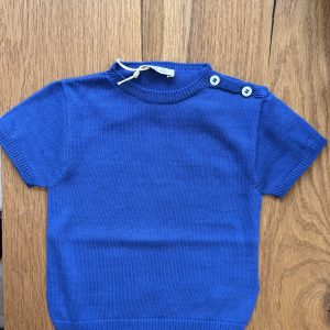 Wedoble Gestrickter kurzärmeliger Pullover aus Bio-Baumwolle