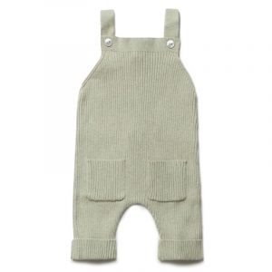 Puri organic Latzhose Rippenstrick  (pistazie)